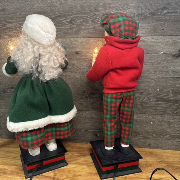 1993 Holiday Creations 24" Boy and Girl Christmas Animated Doll Figures Vintage - Picture 9 of 10